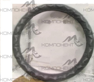 Оплетка руля M кожа искусственная "Circle" (Соты) Серая