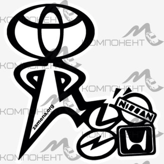 Наклейка "Тойота" (184*192мм)