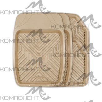 Коврик салона 4пр. AUTOPROFI термопласт бежевый (69*48/48*48) вырезаемые ванночки