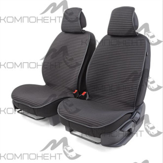 Накидки на передние сиденья лен 2шт. Car Performance fiberflax средн плетен поролон 10мм черн.