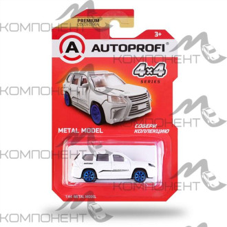 Машинка коллекционная 1:64, Серия 4X4, 4X4-001, белый
