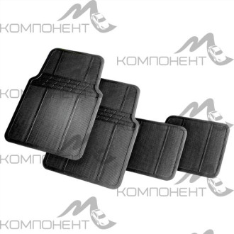 Коврик салона 4пр. AUTOPROFI ПВХ черный (64*43/43*36)