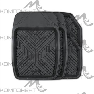 Коврик салона 4пр. AUTOPROFI термопласт черный (69*48/48*48) вырезаемые ванночки