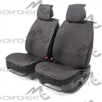 Накидки на передние сиденья лен 2шт. Car Performance fiberflax средн плетен порол. 8мм черн/беж.