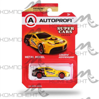 Машинка коллекционная 1:64, Серия SUPER CARS (Ferrari), SUP-002, желт./черный