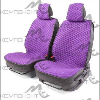 Накидки на передние сиденья каркас лен 2шт Car Performance fiberflax круп плетен+ромб порол.10мм фио