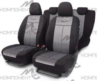 Авточехлы полиэстер/сетка 9пр. TT универс. AIR MESH AIRBAG черн./темно-серый