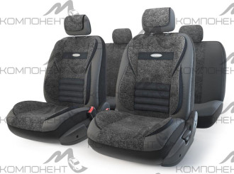 Авточехлы экокожа+флок 11пр. MULTI COMFORT универс. черн.