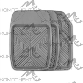 Коврик салона 4пр. AUTOPROFI термопласт серый (69*48/48*48) вырезаемые ванночки