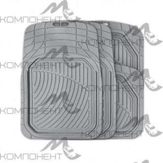 Коврик салона 4пр. AUTOPROFI POWER термопласт серый (79*51/47*50) вырезаемые ванночки