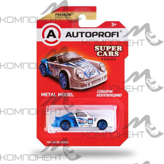 Машинка коллекционная 1:64, Серия SUPER CARS, SUP-911, бел./синий