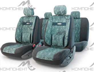 Авточехлы велюр-жаккард 11пр. COMFORT универс. расцветка "Циклон"