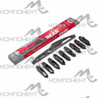Щетка стеклоочистителя задняя 40см/16" AUTOPROFI 10 адаптеров