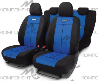 Авточехлы полиэстер/сетка 9пр. TT универс. AIR MESH AIRBAG черн./син.