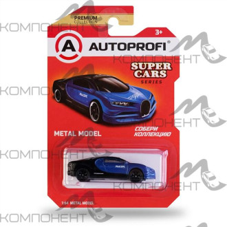 Машинка коллекционная 1:64, Серия SUPER CARS (Bugatti), SUP-004, син./черный