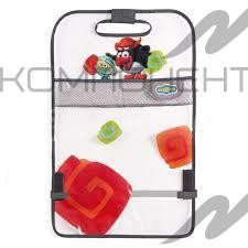 Кикмат "Смешарики" ПВХ для защиты спинки перед. сиденья от ног ребенка Pin черн./темно-серый