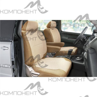 Авточехлы перфор. велюр 10пр. TRANSFORM универс. темно-бежевый/светло-бежевый