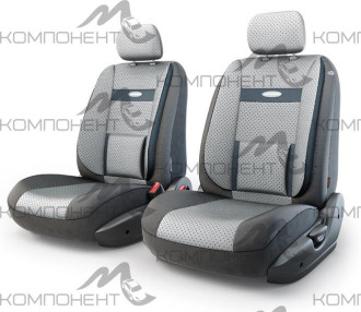 Авточехлы экокожа  6пр. Трансформеры COMFORT передний ряд черн./темно-серый
