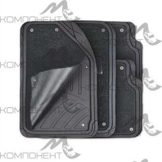 Коврик салона 4пр. AUTOPROFI ПВХ черный (72*50/50*55) съемный ковролин
