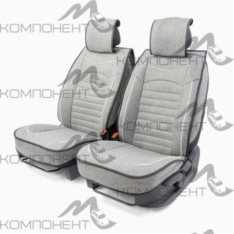 Накидки на передние сиденья каркас гобелен 2шт Car Performance порол.12мм светло-серый