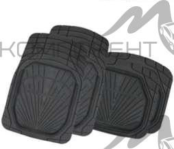 Коврик салона 4пр. AUTOPROFI POWER термопласт черный (79*51/47/50) вырезаемые ванночки