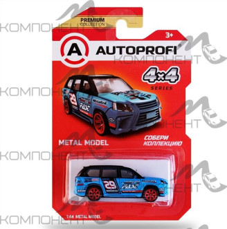 Машинка коллекционная 1:64, Серия 4X4, 4X4-001, синий