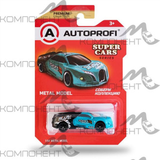 Машинка коллекционная 1:64, Серия SUPER CARS, SUP-003, тиффани/черный