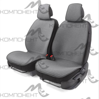Накидки на передние сиденья лен 2шт. Car Performance fiberflax средн плетен поролон 10мм сер.