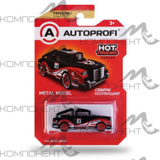 Машинка коллекционная 1:64, Серия HOT TRUCKS, TRU-003, черн./красный