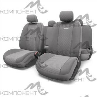 Авточехлы жаккард 11пр. GOBELEN универс. сер./в серую полоску