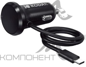 Зарядное устройство KODAK 15-20W 12-24V кабель 1,2м с Micro USB коннектором 28*28*54мм
