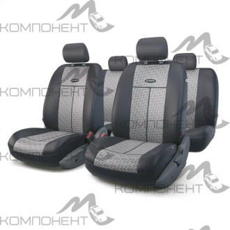 Авточехлы полиэстер/жаккард 9пр. TT универс. AIRBAG узор STEEL