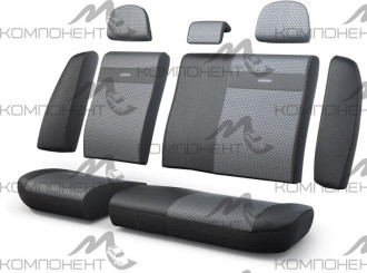 Авточехлы экокожа 13пр. Трансформеры задний ряд черн./темно-серый