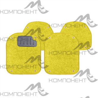 Вкладыши ковролиновые 4 пр. AUTOPROFI, для ковриков желтый