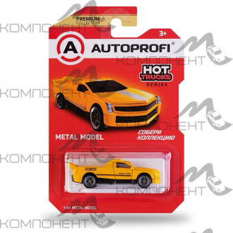 Машинка коллекционная 1:64, Серия HOT TRUCKS, TRU-002, желтый