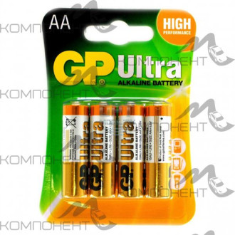 Элемент питания LR06 AA BL 4 ULTRA DIGITAL GP