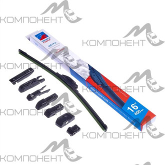 Щетка стеклоочистителя бескаркасная 40см/16" DOUBLE FORCE