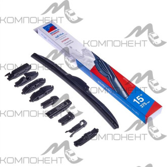 Щетка стеклоочистителя гибридная 37.5см/15" DOUBLE FORCE