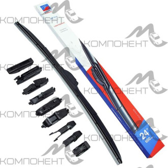 Щетка стеклоочистителя гибридная 60см/24" DOUBLE FORCE