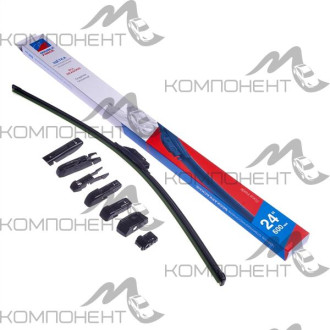 Щетка стеклоочистителя бескаркасная 60см/24" DOUBLE FORCE