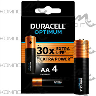 Элемент питания LR6 АА/ 4 Duracell OPTIMUM