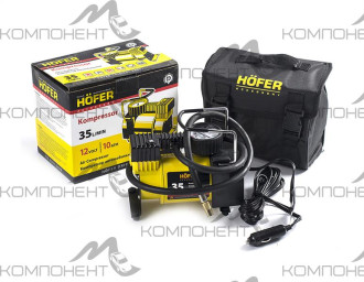 Компрессор 35л/мин 10 АТМ HOFER 12V/14A мет поршневой