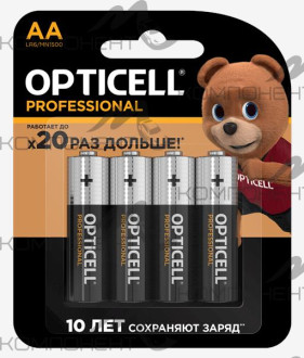 Элемент питания LR6 AA BL 4 OPTICELL PROFESSIONAL