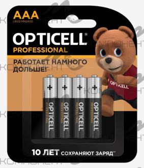 Элемент питания LR03 AAA BL 4 OPTICELL PROFESSIONAL
