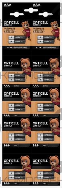 Элемент питания LR03 AAA BL 2 OPTICELL