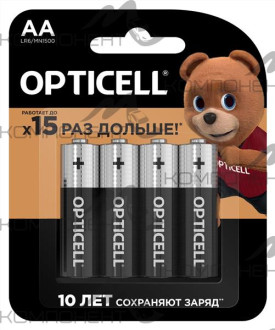 Элемент питания LR6 AA BL 4 OPTICELL