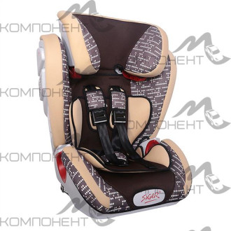 Автокресло детское SIGER  SIGER ART "Индиго ISOFIX"  (9-36кг/1-10лет) коричневый ромб