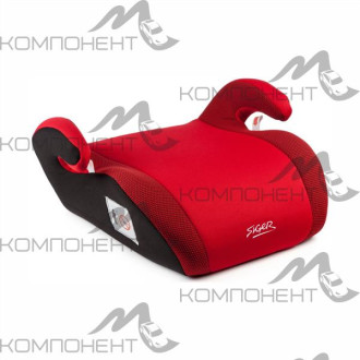 Автокресло-бустер детское SIGER "Мякиш Плюс" красный, гр. III, 22-36 кг, 6-12 лет