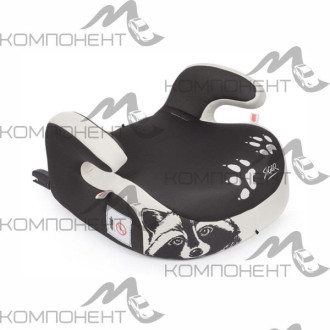 Автокресло-бустер детское SIGER "Бустер FIX", гр. III, 22-36 кг, 6-12 лет, серо-бежевый, енот