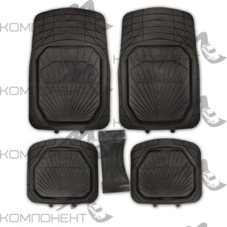 Коврик салона 5пр. SKYWAY Rain-3 полиуретан черный (77*52/26*60/47*50) ванночка
